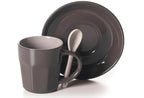 Soul Kitchen: Juego de 6 tazas de café con cucharilla y plato  multicolor.