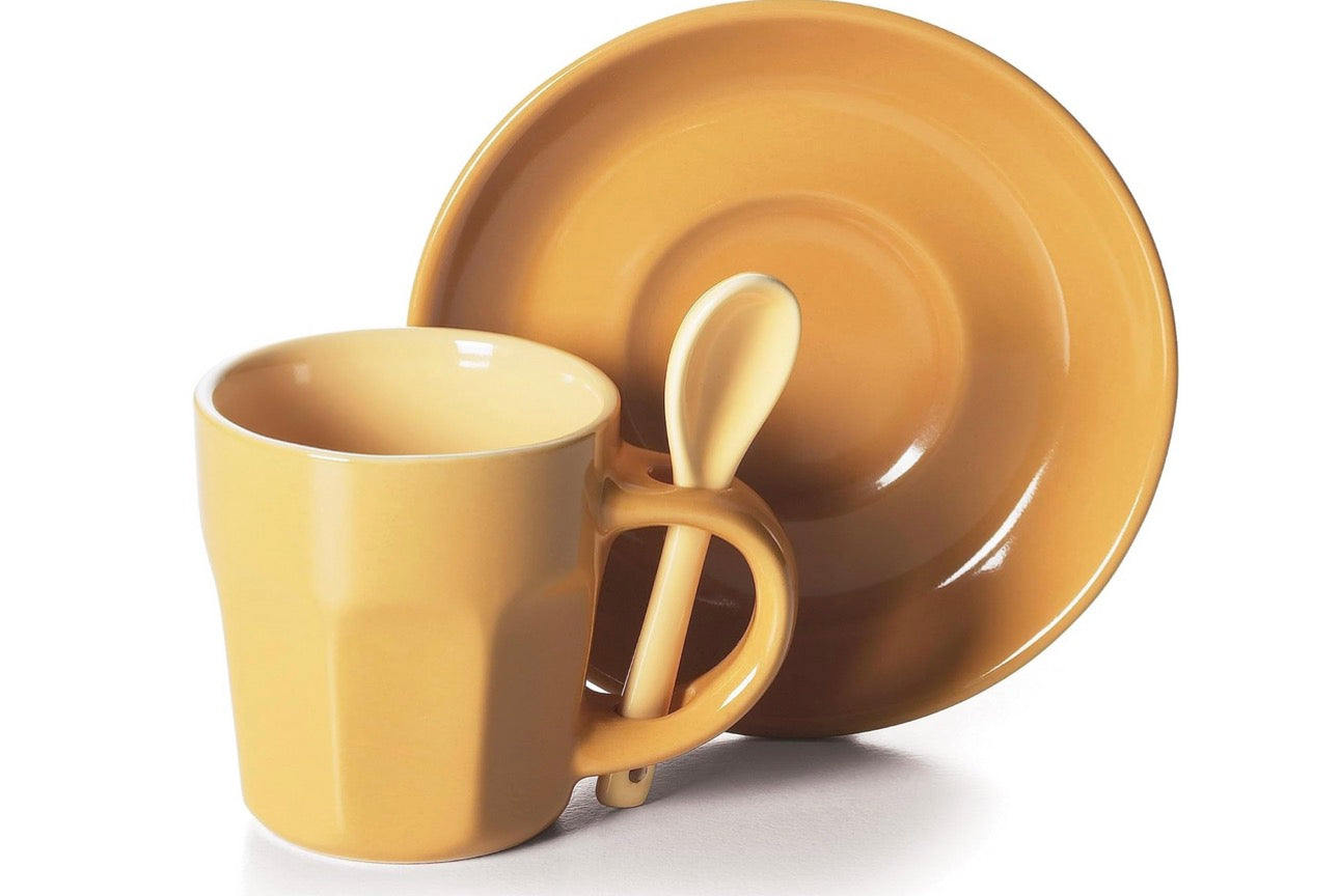 Soul Kitchen: Juego de 6 tazas de café con cucharilla y plato  multicolor.