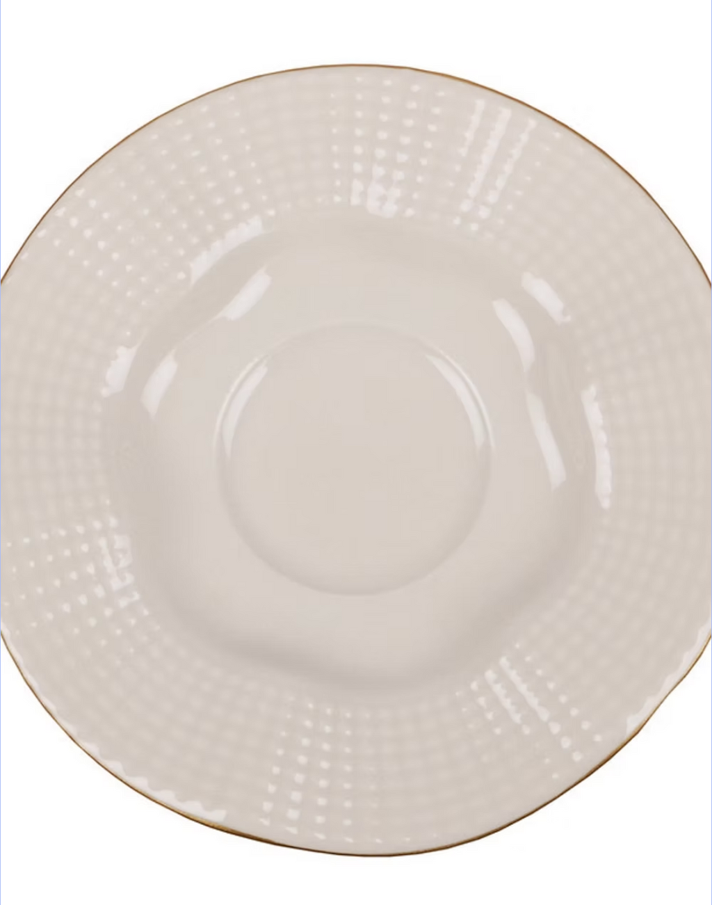 Chez Lorraine Juego de 6 tazas con platillos Crema y Oro