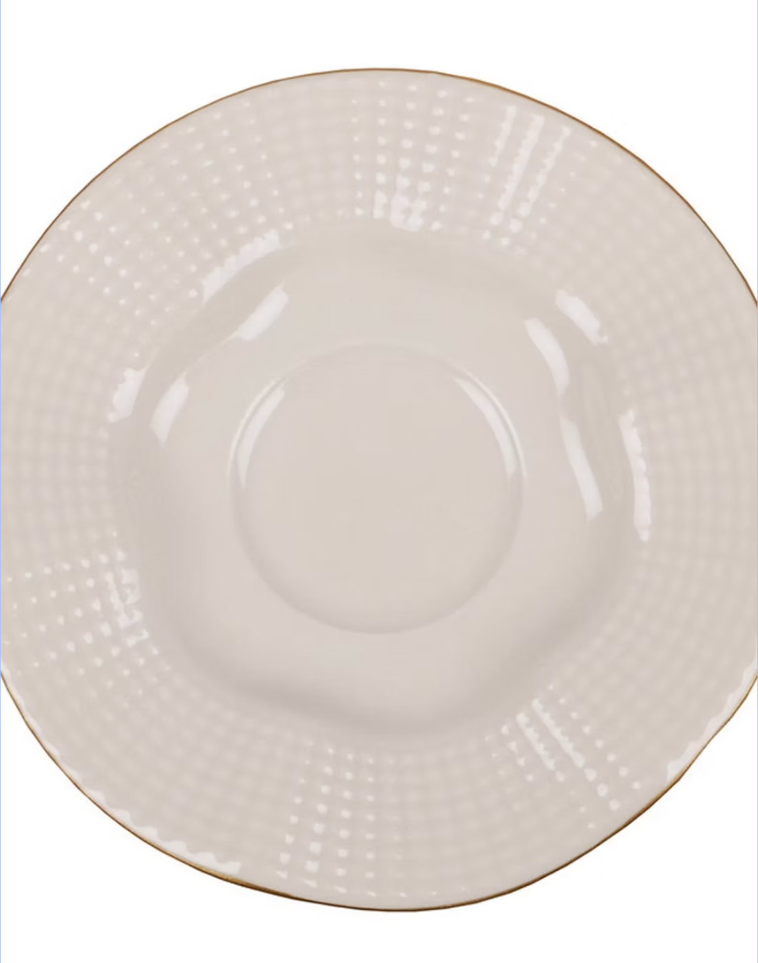 Chez Lorraine Juego de 6 tazas con platillos Crema y Oro