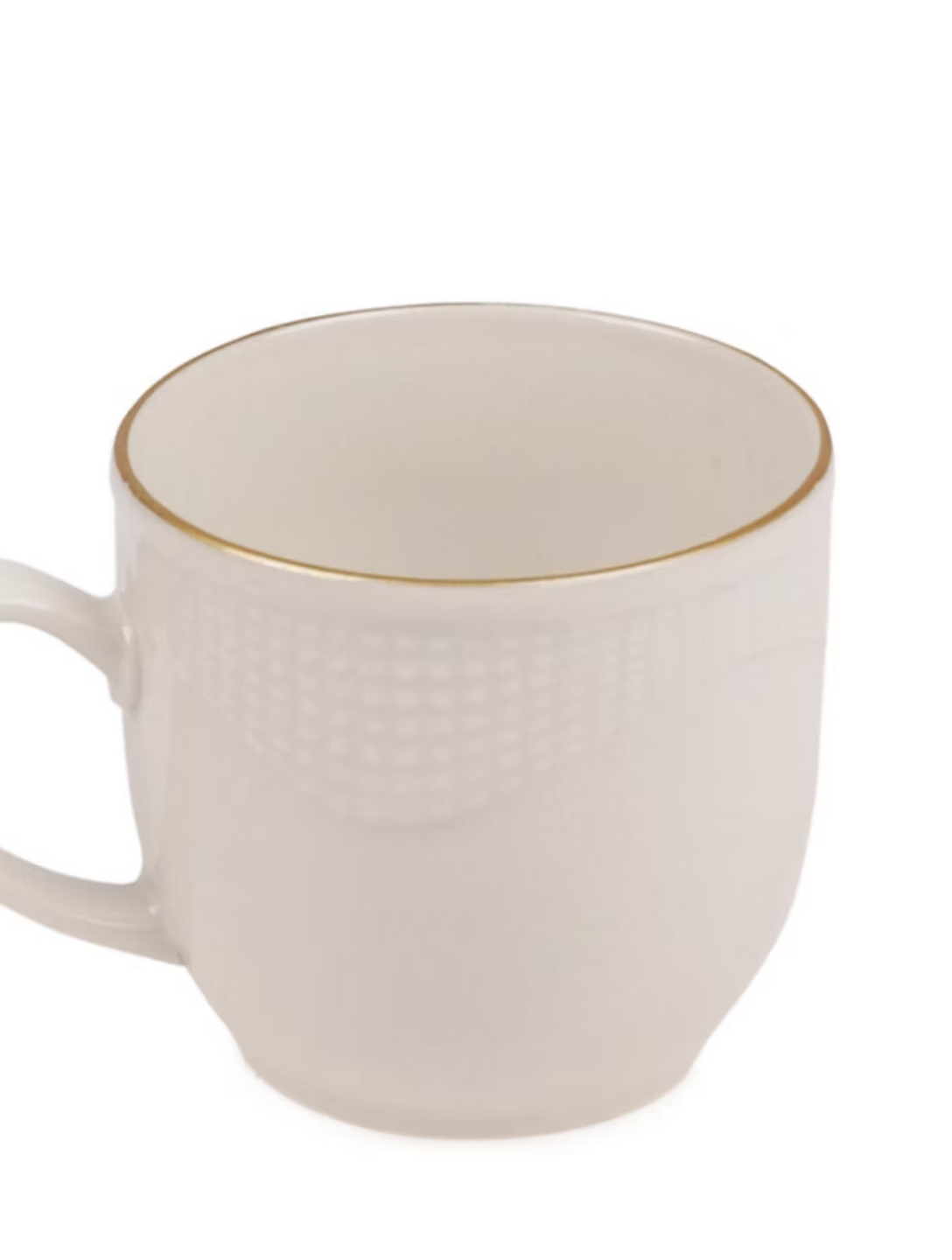 Chez Lorraine Juego de 6 tazas con platillos Crema y Oro