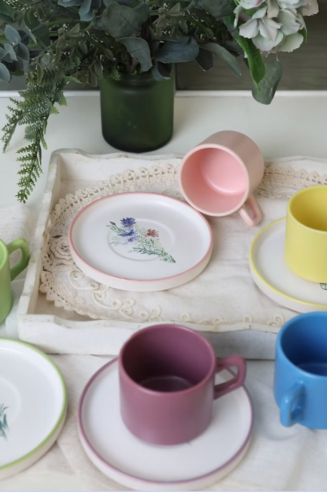 Chez Lorraine Juego de Tazas Con Platillo 12 Piezas