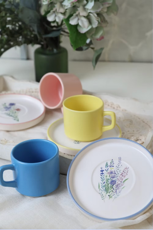 Chez Lorraine Juego de Tazas Con Platillo 12 Piezas
