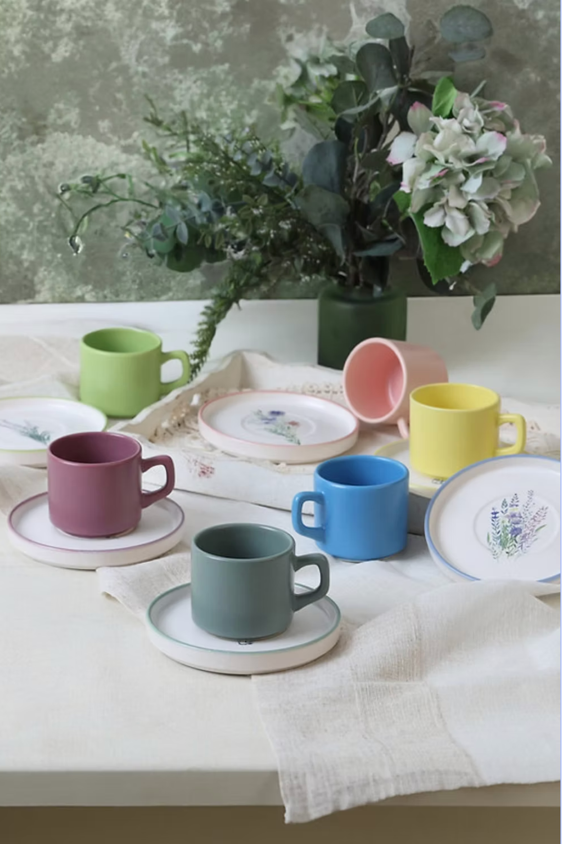 Chez Lorraine Juego de Tazas Con Platillo 12 Piezas