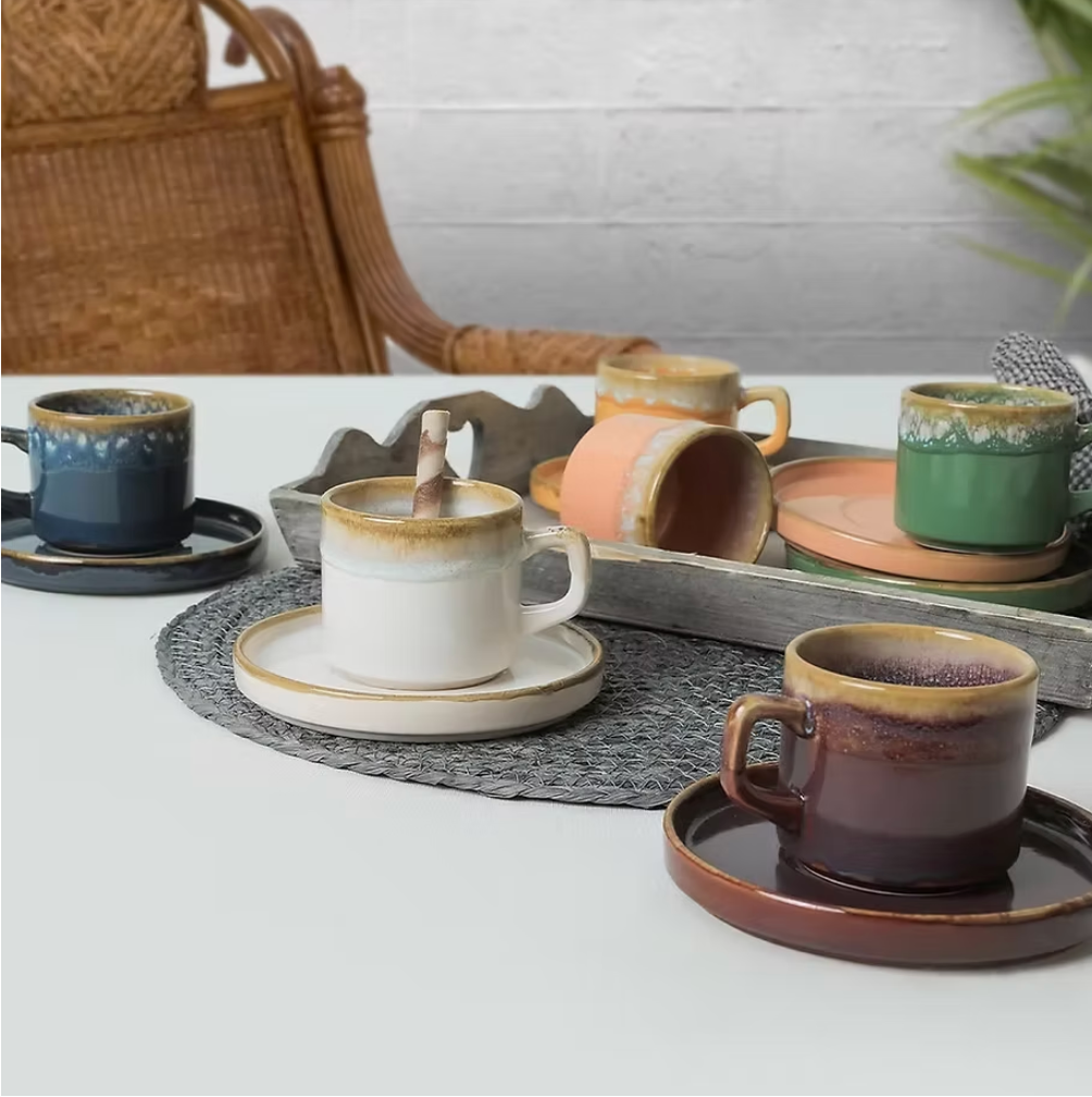 Set de 4 tazas multicolor para exterior Kitchenware Eco Amigables