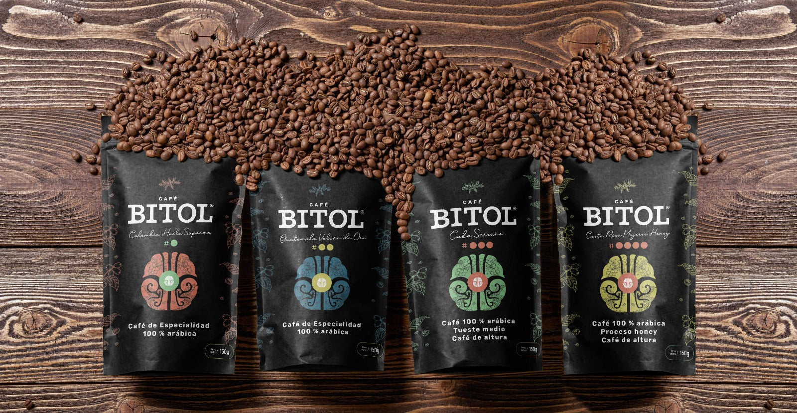 Kit Iniciación Gala Colombia, Guatemala, Cuba y Costa Rica 4 x 500 g + Molinillo
Manual y Prensa Francesa